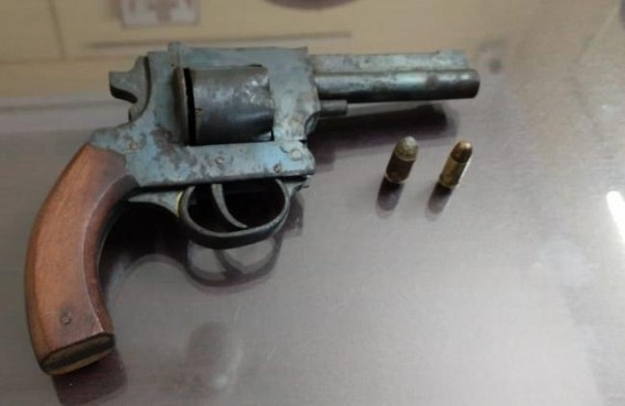 Sonamura Police seized a Pistol from Mafia’s home ; Wife Detained Sonamura Police seized a Pistol from Mafia’s home ; Wife Detained